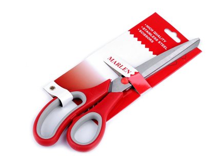 Krejčovské nůžky Marlen s mikrozoubky délka 25 cm (Balení 1 ks, Varianta červená)