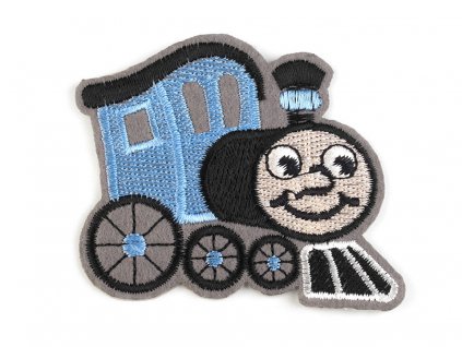 Nažehlovačka lokomotiva (Balení 1 ks, Varianta 2 modrá světlá)