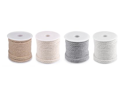 Bavlněná šňůra kroucená Ø5 mm macrame (Balení 15 m, Varianta 1 režná)