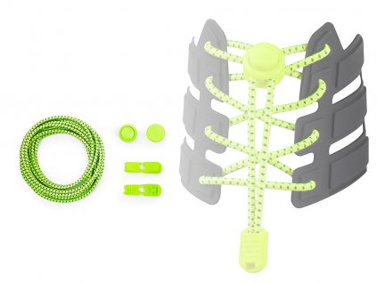Reflexní elastické samozavazovací tkaničky délka 120 cm (Balení 1 pár, Varianta 1 (01) bílá reflexní)