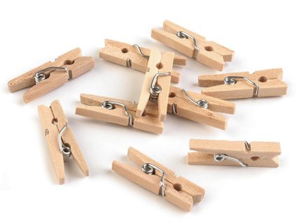 Dřevěný kolíček 4x25 mm (Balení 10 ks, Varianta 5 přírodní sv.)