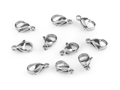 Karabinka z nerezové oceli 6x11 mm (Balení 2 ks, Varianta platina)