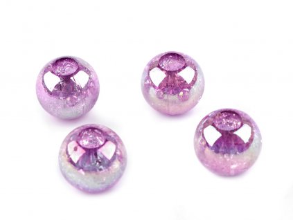 Plastové korálky s AB efektem Ø20 mm (Balení 4 ks, Varianta 1 (T01) transparent)