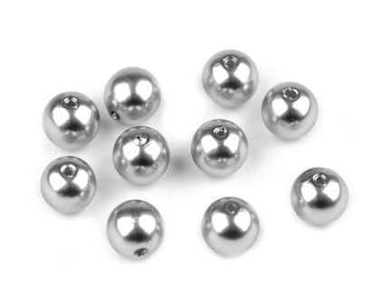 Plastové voskové korálky / perly Glance Ø10 mm (Balení 20 g, Varianta F59 modrá berlínská)
