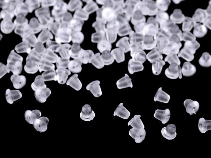 Náušnicová zarážka 3x5 mm (Balení 5 g, Varianta transparent)