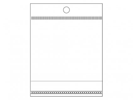 PP sáček s lepicí klopou a závěsem 7x9 cm (Balení 100 ks, Varianta transparent)