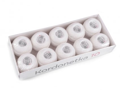 Příze Kordonetka 20 g (Balení 10 ks, Varianta 8002/10 bílá)