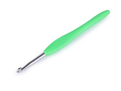 Háček na háčkování se silikonovou rukojetí vel. 3; 3,5; 4; 5; 5,5 (Balení 1 ks, Varianta 1 (3 mm) náhodná barva)