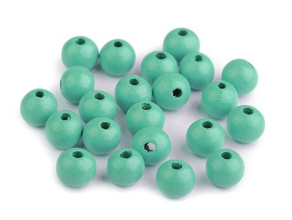 Dřevěné korálky Ø10 mm (Balení 20 g, Varianta 43 bílá)