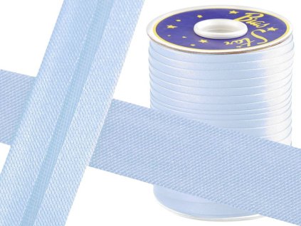 Šikmý proužek saténový šíře 15 mm zažehlený (Balení 1 m, Varianta 2001 bílá)