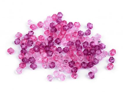 Plastové korálky cínovky / sluníčko 6x6 mm (Balení 25 g, Varianta 3 modrá mix)