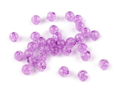Plastové korálky kraklované Ø8 mm (Balení 30 g, Varianta 1 (3) červená jahoda)