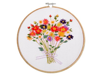 Sada na vyšívání s předtištěným motivem (Balení 1 sada, Varianta 3 béžová)