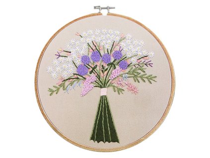 Sada na vyšívání s předtištěným motivem (Balení 1 sada, Varianta 3 béžová)