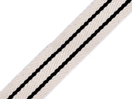 Bavlněný oboustranný popruh šíře 38 mm (Balení 1 m, Varianta 2 režná světlá)