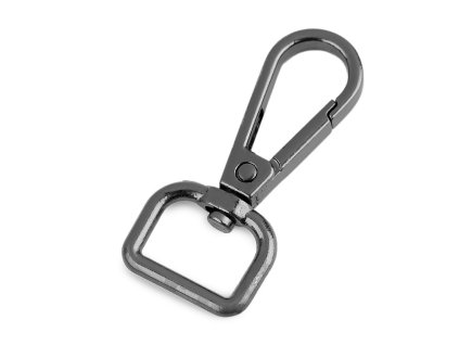 Kovová karabina otočná, průvlek 15 mm (Balení 1 ks, Varianta 1 nikl)