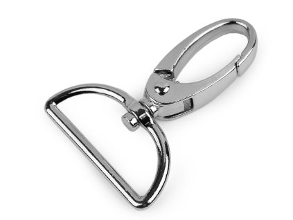 Kovová karabina s obrtlíkem průvlek 32 mm (Balení 1 ks, Varianta 1 nikl)