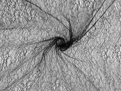 Tyl pavučinka jemná (Balení 1 m, Varianta černá)