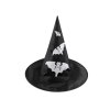Karnevalový klobouk čarodějnický - pavučina, lebka, netopýr, dýně, čarodějnice (Balení 1 ks, Varianta 1 černá)