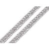 Prýmek se skleněnými broušenými kamínky a řetízkem šíře 5 mm nažehlovací (Balení 1 m, Varianta crystal)