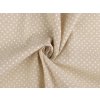Bavlněná metráž / imitace lnu hrubší, puntík (Balení 1 m, Varianta 1 režná)