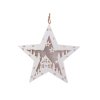 Dřevěná hvězda vánoční svítící k zavěšení (Balení 1 ks, Varianta bílá teplá)