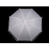 Svatební krajkový vystřelovací deštník (Balení 1 ks, Varianta bílá)