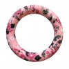 Silikonový kroužek 65mm (1ks) - pink flowers