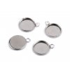 Lůžko z nerezové oceli Ø12 mm s očkem, polotovar (Balení 4 ks, Varianta platina)
