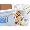 Kreativní vyšívací sada s rámečkem (Balení 1 sada, Varianta 1 modrá světlá)