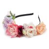 Čelenka do vlasů s květy (Balení 1 ks, Varianta 1 pudrová)
