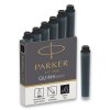 Inkoustové mini bombičky Parker 6 ks, výběr barev černé