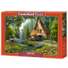 Puzzle Castorland 2000 dílků - Domek se špičatou stříškou u potoka