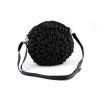 Háčkovaná kabelka z rafie - lýka se zipem crossbody Ø25 cm (Balení 1 ks, Varianta 1 (Ø25 cm) hnědá přírodní)
