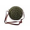 Háčkovaná kabelka z rafie - lýka se zipem crossbody Ø25 cm (Balení 1 ks, Varianta 1 (Ø25 cm) hnědá přírodní)