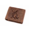 Pánská peněženka kožená pro myslivce, rybáře, motorkáře 9,5x12 cm