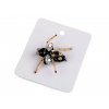 Brož s broušenými kamínky včela