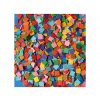 Papírová mozaika- barevné čtverečky- maxi balení- 10 000 ks, 1x1 cm