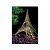 Škrabací obrázek- Eifellova věž 40,5x28,5cm