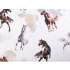 Bavlněná látka / plátno koně (Balení 1 m, Varianta (762) bílá)