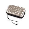 Dámská skořepinová kabelka / pouzdro crossbody s popruhem 18x11 cm (Balení 1 ks, Varianta 1 stříbrnobéžová metalic)