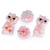 Sada dětských prstýnků v krabičce kočka, květ (Balení 1 krab., Varianta 1 mix náhodných variant kočka)