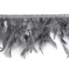 Prýmek - krůtí peří 5-9 cm (Balení 1 m, Varianta 1 starorůžová sv.)