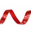 Vánoční saténová stuha 15 mm (Balení 5 m, Varianta 1 červená)