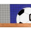 Bavlněná látka / plátno fotbal (Balení 1 m, Varianta modrá šedá)