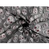 Organza Halloween / lebky s glitry (Balení 1 m, Varianta 1 bílá)
