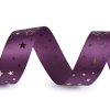 Vánoční saténová stuha hvězdy šíře 25 mm (Balení 3 m, Varianta 1 bílá stříbrná)