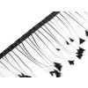 Prýmek - krocaní peří 9-14 cm (Balení 1 m, Varianta černá)