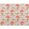 Bavlněná látka / plátno zvířátka (Balení 1 m, Varianta béžová světlá)