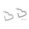 Náušnice z nerezové oceli s broušenými kamínky srdce (Balení 1 pár, Varianta 1 stříbrná)